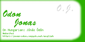 odon jonas business card